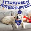 Dog Birthday Bandana Hat Set Dog Birthday Party Supplies Cute Dog Birthday Banner Decoration