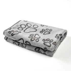 For Common Dogs Blanket Non-slip Seat Cushion (Option: Gray Footprints-25x25cm)