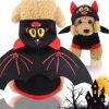 Pet Black Bat Wing Costume Hooded Winter Warm Sweater Halloween Costume